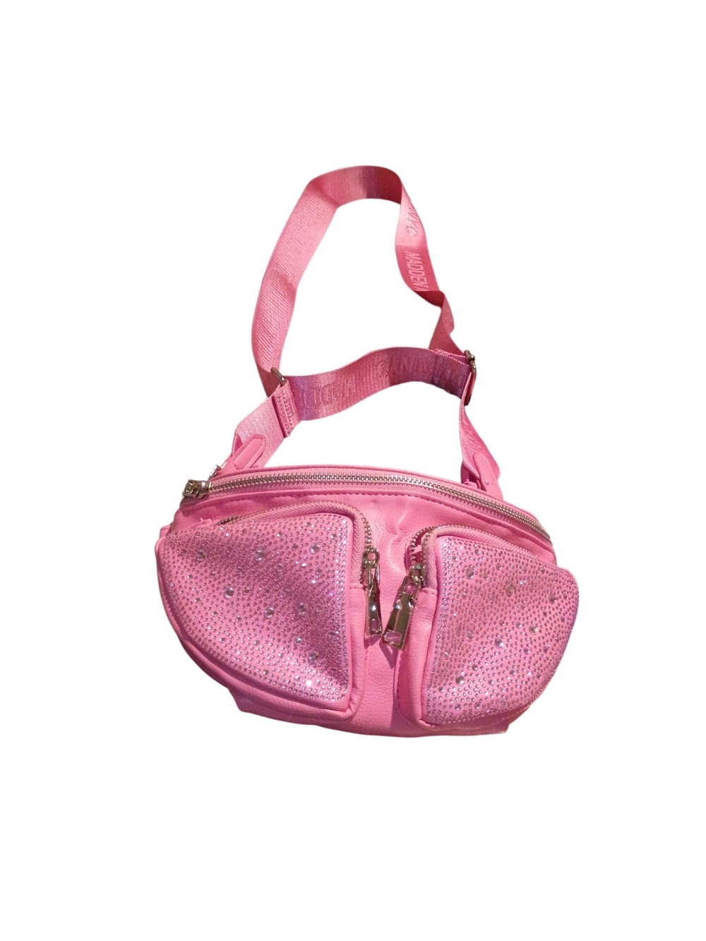 Pink Rhinestone Accent Crossbody Waist Bag. EUC.  OBO